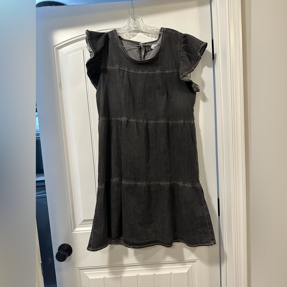 Piper and Scoot Black Denim Stretchy Dress